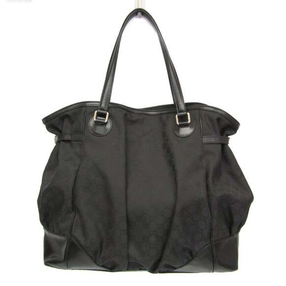 Gucci 257290 Women's NylonLeather Tote Bag Black